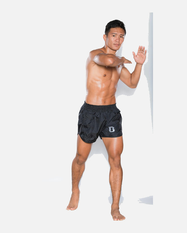 Booster Muay Thai shorts Retro Hybrid - Sort