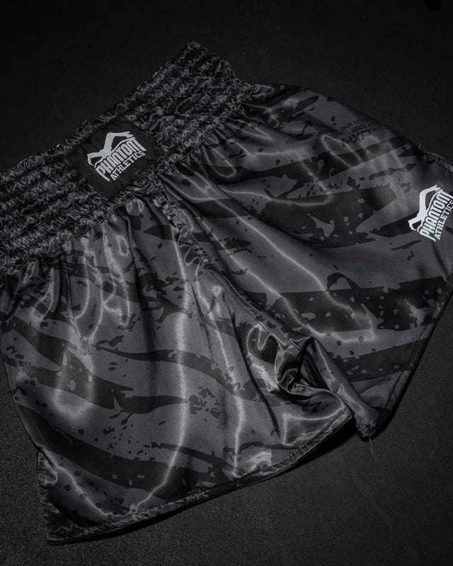Pantaloni scurți Muay Thai Phantom Athletics Tiger Camo – Gri