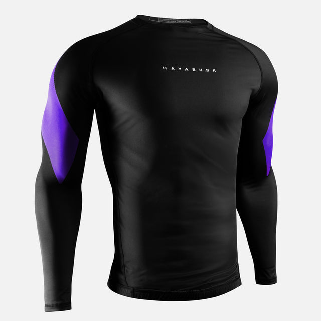 Rashguard Hayabusa Pro Ranked Manga Larga - Púrpura