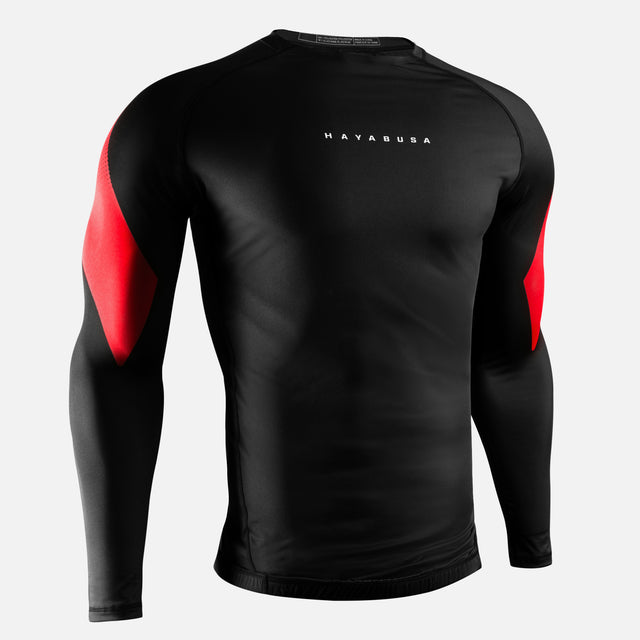 Rashguard Hayabusa Pro Ranked Manga Comprida – Preto