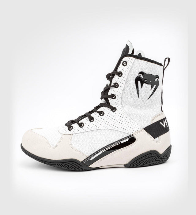 Chaussures de boxe Venum Elite – Blanc/Noir – Chaussures de boxe