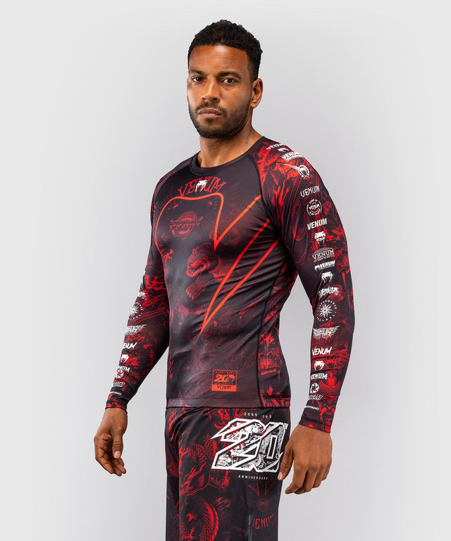 Venum Rashguard 20th Anniversary Långärmad – Svart/Röd