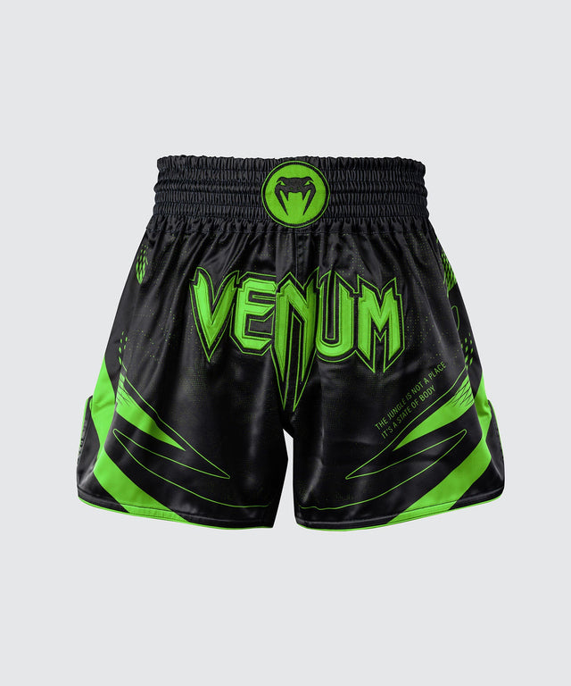 Calções de Muay Thai Venum Amazonia Reborn – Preto/Verde
