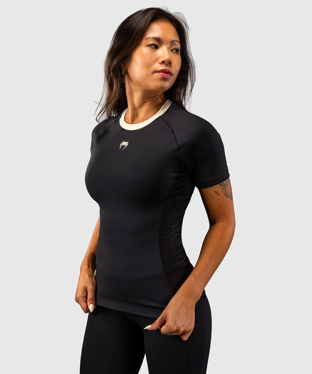 Venum Rashguard Viper Korte Mouwen Dames - Zwart