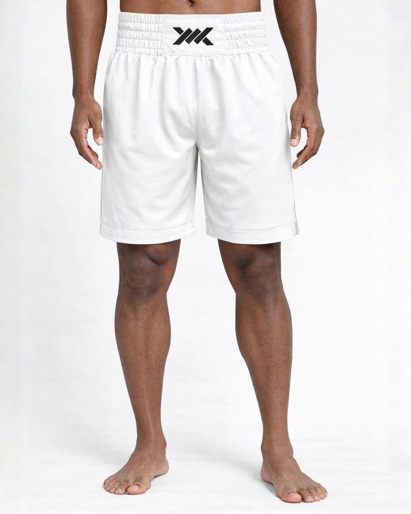 Caged Classic Boxing Shorts - White