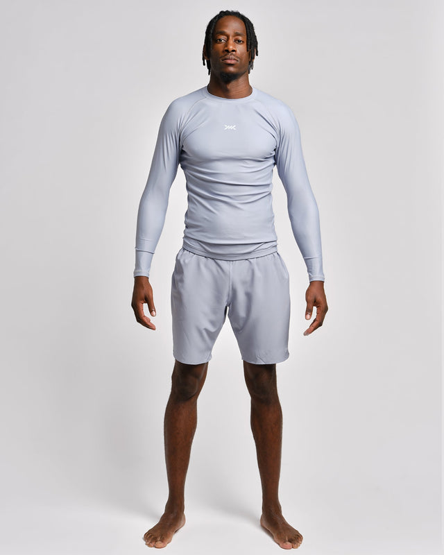 Rashguard Caged Tactical Maniche Lunghe – Gunmetal Grey