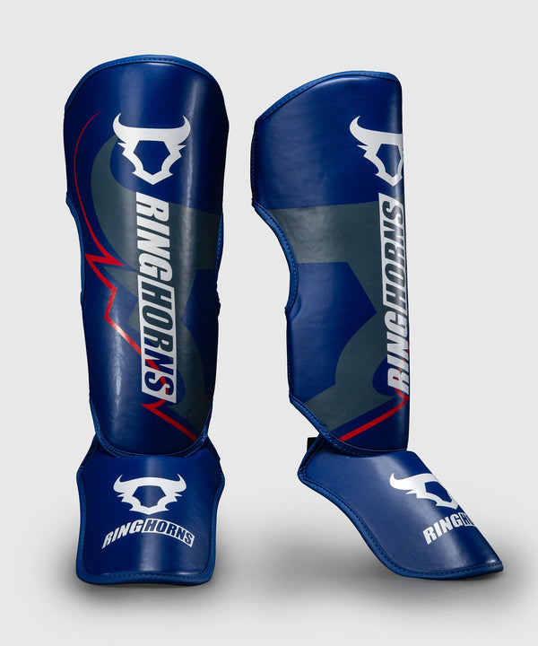 Protège-tibias Ringhorns Charger – Bleu marine/Rouge