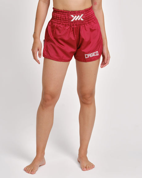 Caged Classic Muay Thai Shorts - Red