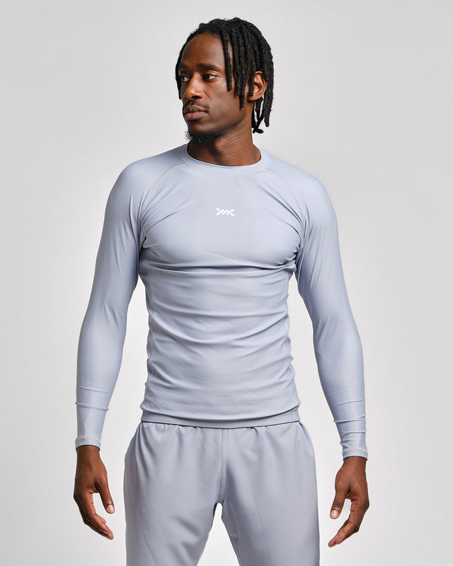 Rashguard Caged Tactical Maniche Lunghe – Gunmetal Grey