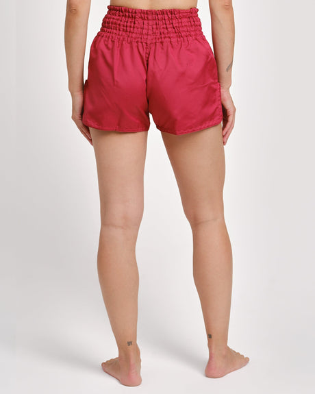 Caged Muay Thai Shorts Classic – Red/White Women