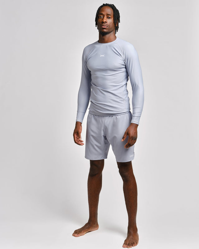 Rashguard Caged Tactical Maniche Lunghe – Gunmetal Grey