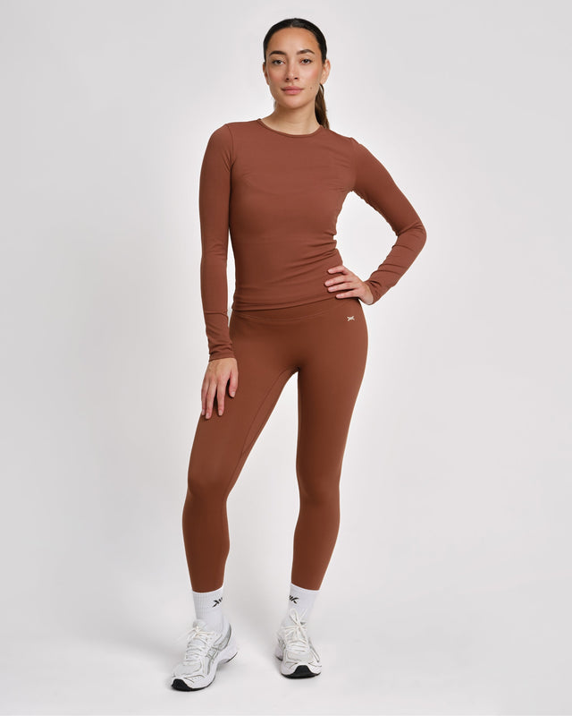 Caged Aspire Koszulki z długimi rękawami – Mocha
