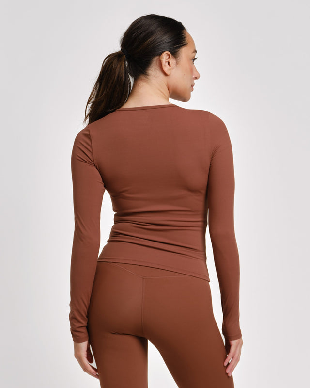 Caged Aspire Koszulki z długimi rękawami – Mocha