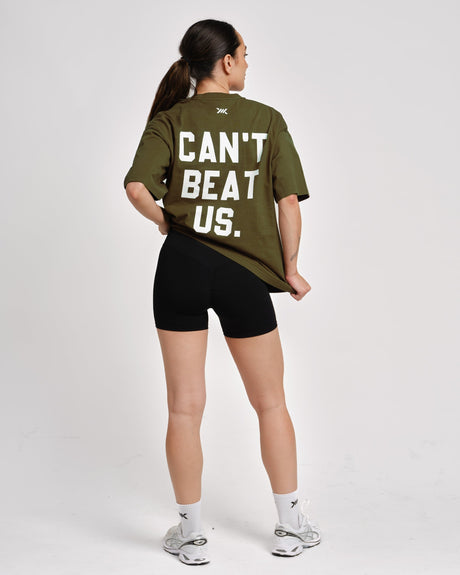 Camiseta Caged 'CBU' - Caqui Verde Mujer