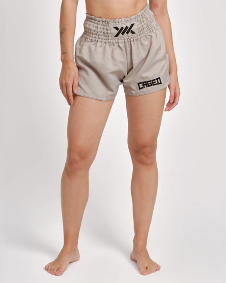 Caged Classic Muay-Thai-Shorts – Grau