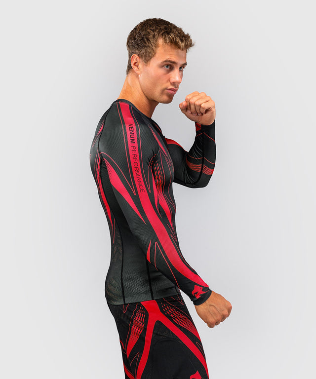 Rashguard Venum Amazonia Reborn dlouhé rukávy – Černá/Červená