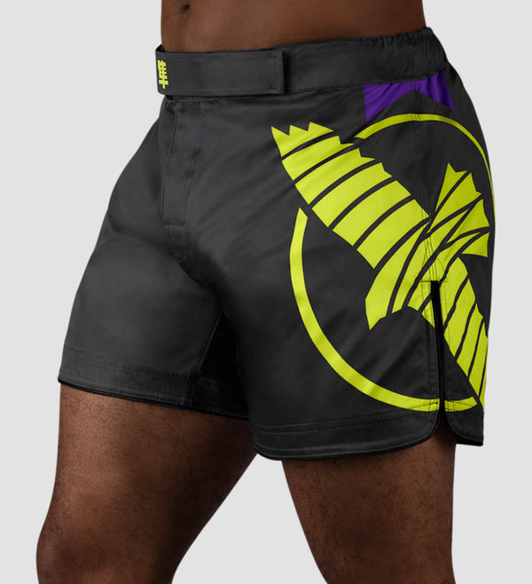 Hayabusa MMA Shorts Icon - Zwart/Neon