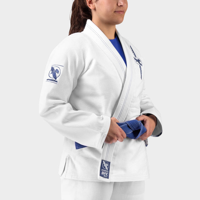 Kimono de BJJ Hayabusa x UFC – Jaqueta Lightweight Mulher – Branco