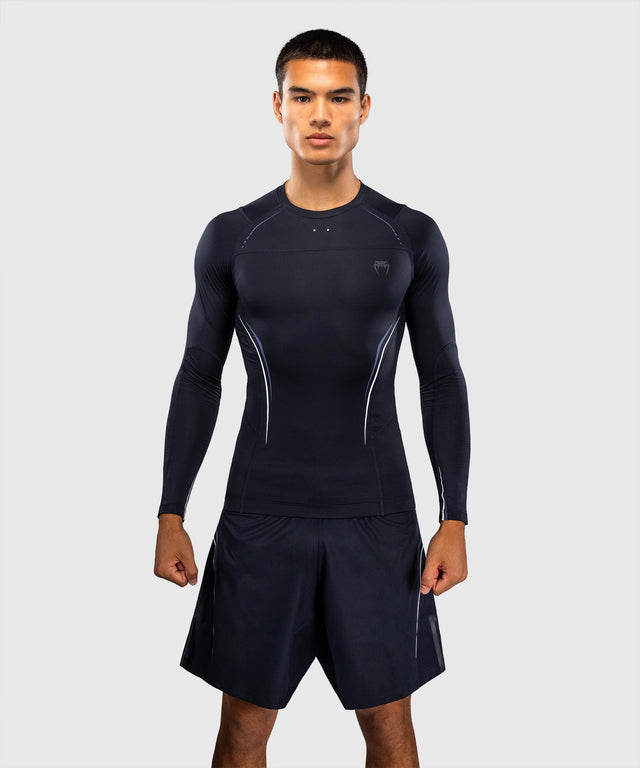 Rashguard Venum G-Core Maniche Lunghe – Blu Navy/Bianco