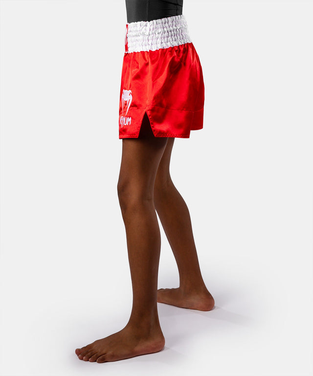 Spodenki Muay Thai Venum Classic – Dziecięce – Ognisty Czerwony