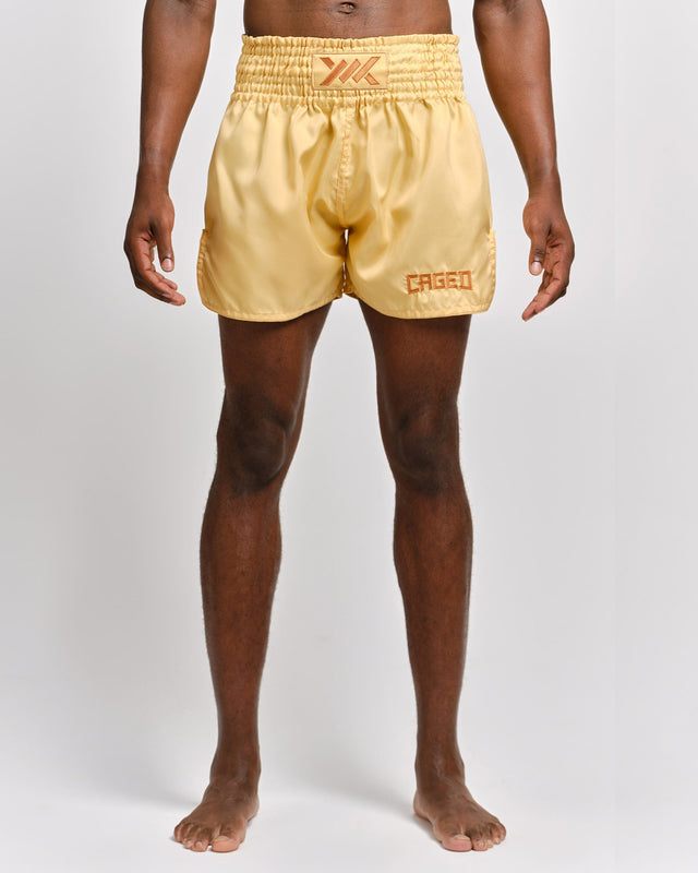 Spodenki Muay Thai Caged Classic – Brzoskwiniowe