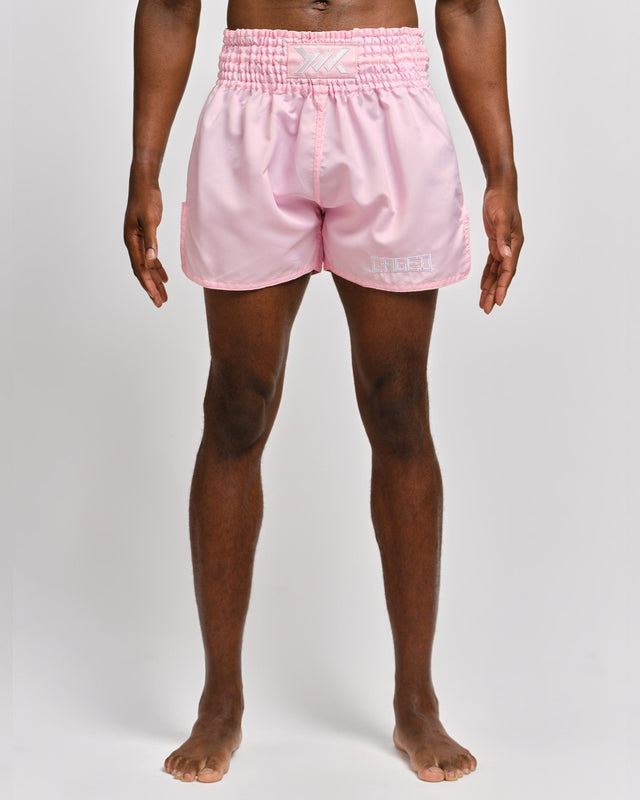 Calções de Muay Thai Caged Classic – Rosa Bebé
