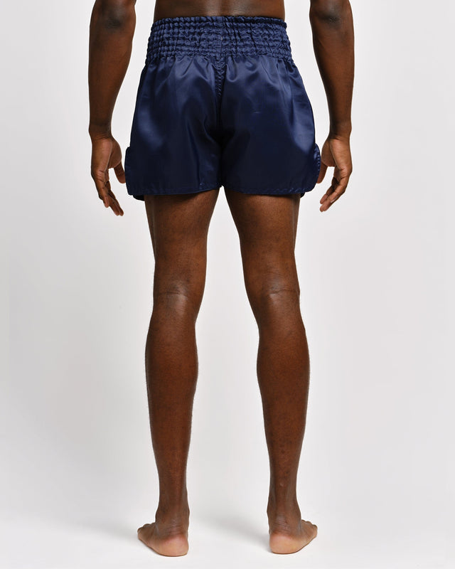 Caged Muay Thai shorts Classic – Navy/Hvid