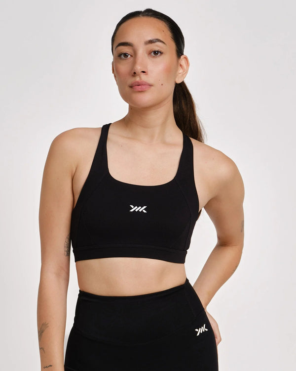 Sujetador deportivo Caged Essential – Negro
