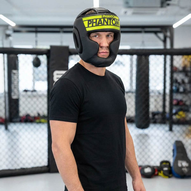 Kask bokserski Phantom Athletics Apex Full Face – Czarny/Neon