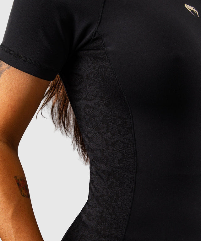 Venum Rashguard Viper Korte Mouwen Dames - Zwart