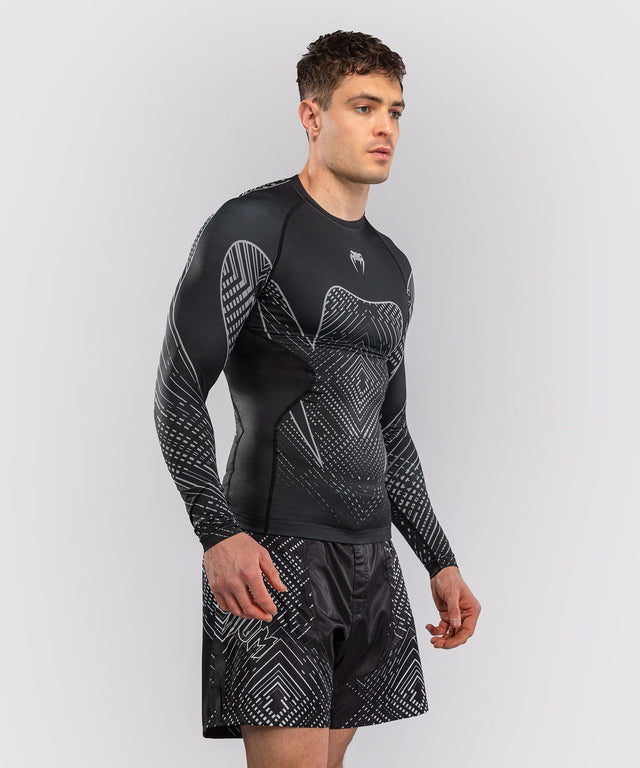 Rashguard Venum Midnight Fury Manga Larga – Negro/Gris/Plata