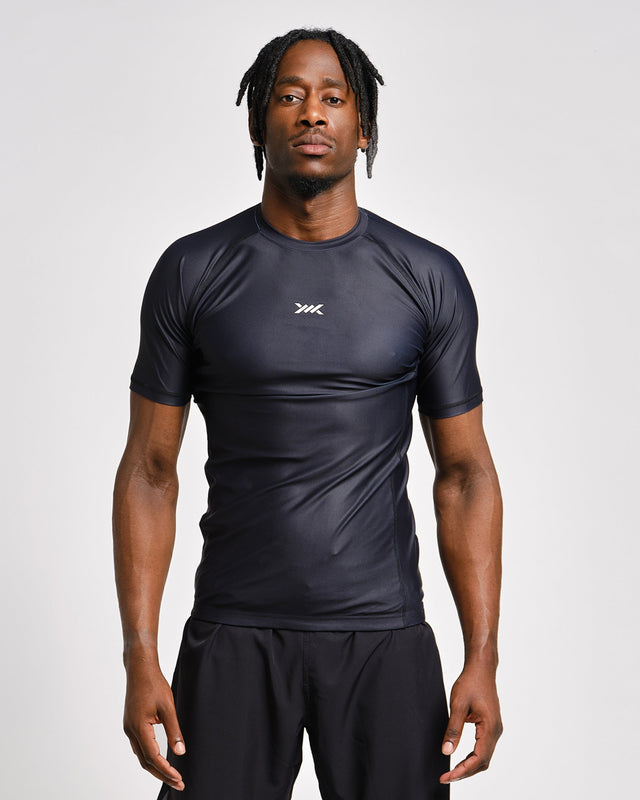 Caged Tactical Rashguard Kurzarm – Schwarz