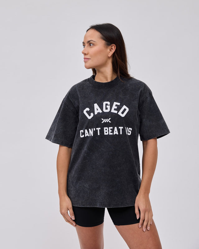 Caged Club T-shirt - Washed Sort