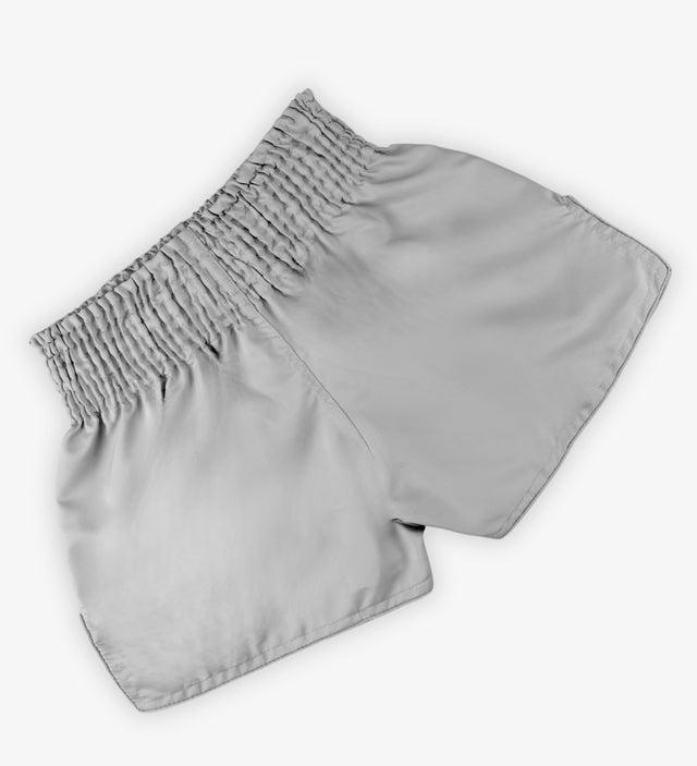 Caged Muay Thai shorts Classic – Lys grå/sort