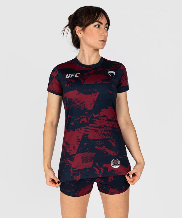 Camiseta Venum UFC Zenith – Mujer – Azul marino/Burdeos/Plata