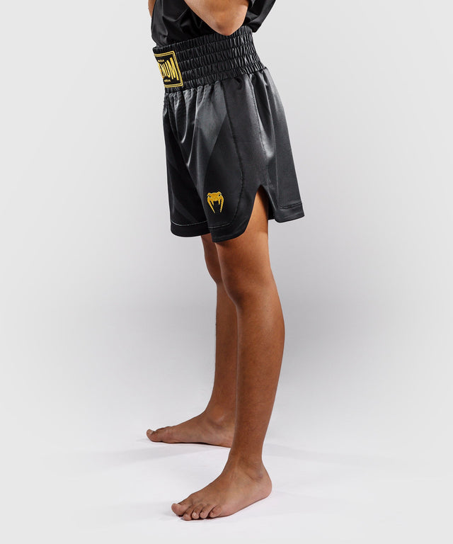 Pantaloncini da boxe Venum Attack - Bambini Nero/Oro