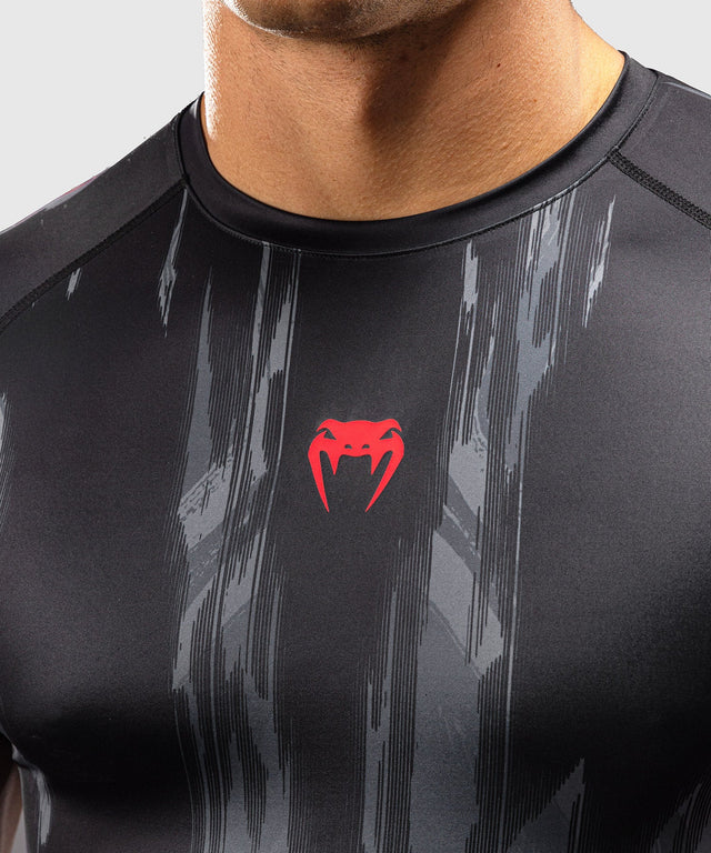 Venum Demon Rashguard Kurzarm – Schwarz/Grau