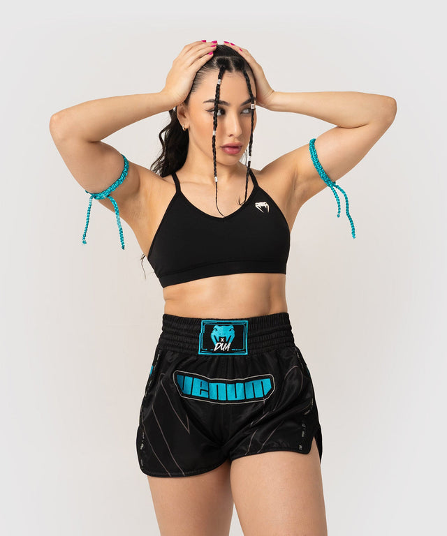 Venum Muay-Thai-Shorts x Dua – Schwarz/Electric Blue