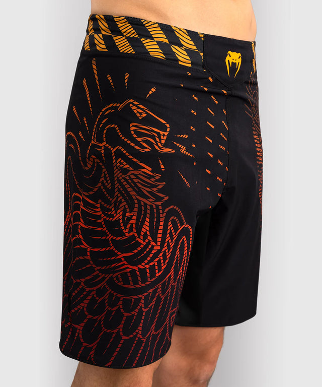 Pantalones de MMA Venum Quetzal Fury – Negro/Rojo/Oro