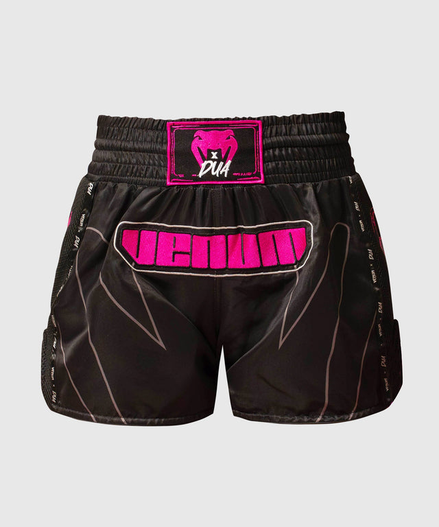 Pantaloncini Muay Thai Venum x Dua – Nero/Rosa Fucsia