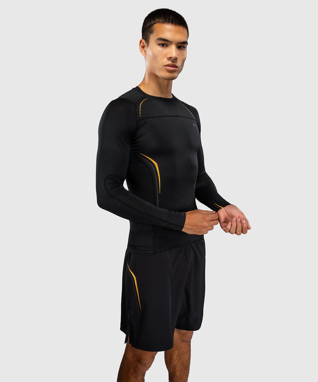 Rashguard Venum G-Core Długie Rękawy – Czarny/Złoty