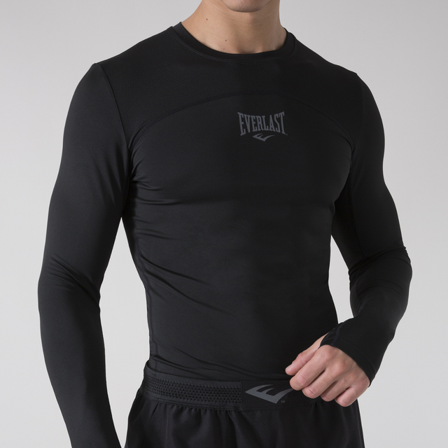 Rashguard Everlast Długie Rękawy – Czarny