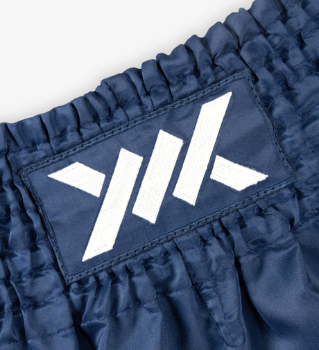 Caged Muay Thai shorts Classic – Navy Blue/White women