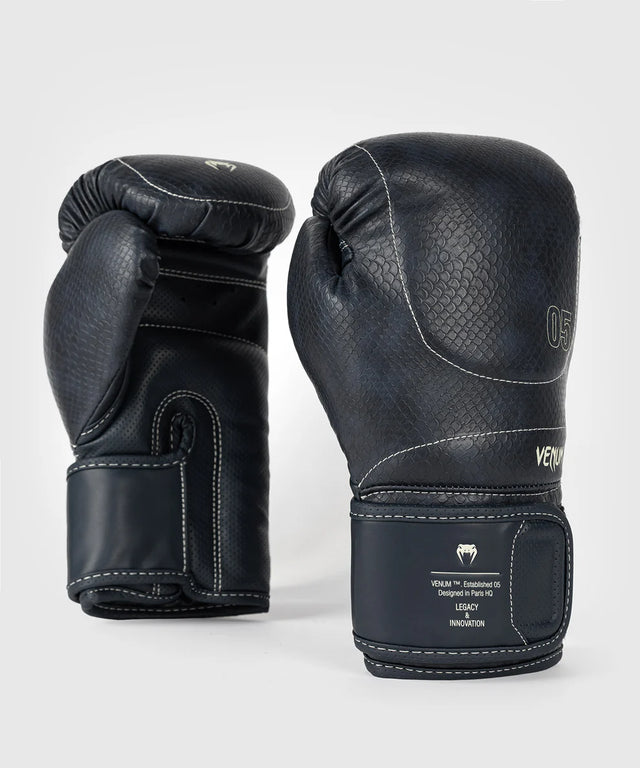 Boxerské rukavice Venum Impact Evo Scales – Noční modrá