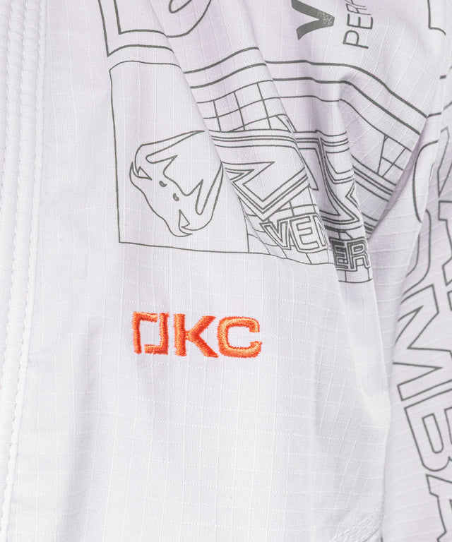 Kimono de BJJ Venum x Karate Combat – Blanc/Gris