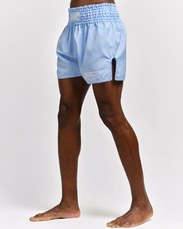 Caged Muay-Thai-Shorts Classic – Hellblau