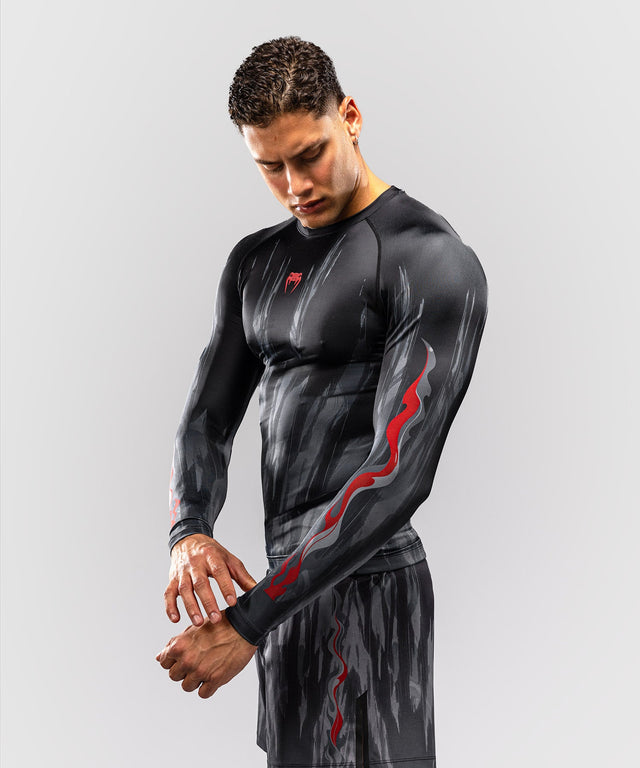 Rashguard Venum Demon Mangas Compridas – Preto/Cinzento