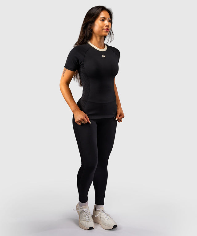 Venum Rashguard Viper Korte Mouwen Dames - Zwart