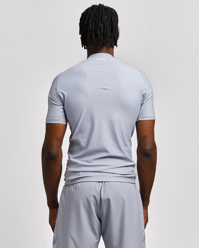 Rashguard Caged Tactical Krótki Rękaw – Gunmetal Grey