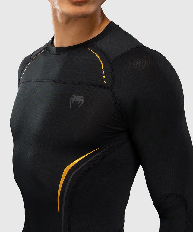 Rashguard Venum G-Core Długie Rękawy – Czarny/Złoty
